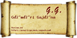 Gömöri Gajána névjegykártya